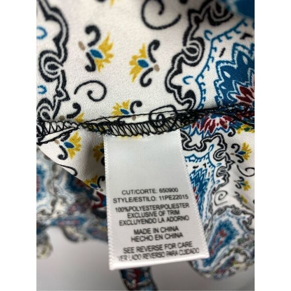 Free 2 Luv Womens Geometric Bell Sleeve Scoop Neckline Blouse Multicolor Size 3X - Picture 6 of 7